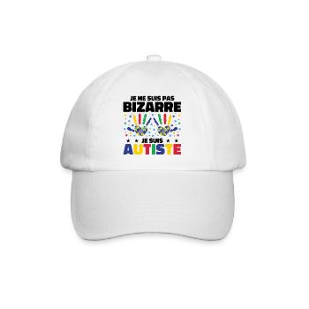 Ich bin nicht seltsam, ich bin Autist - Baseballkappe - Weiß/Weiß - Vorne