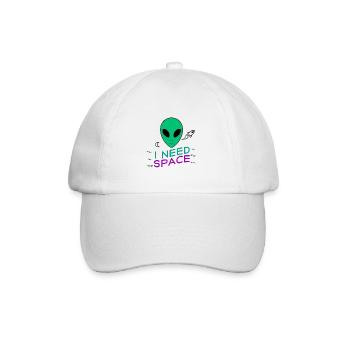 I Need Space - Baseball Cap - white/white - Front