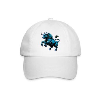 Stier - Baseballkappe - Weiß/Weiß - Vorne