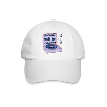Des platines au lieu d’amis – la musique suffit - Casquette classique - blanc/blanc - Devant