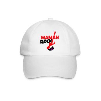 Maman rock - Casquette classique - blanc/blanc - Devant