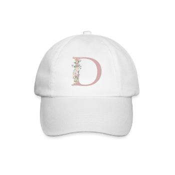 D Monogram, Floral, Personnalisable - Casquette classique - blanc/blanc - Devant