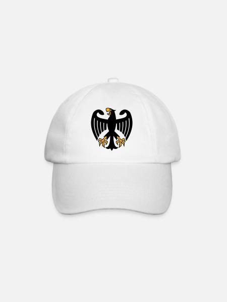 Bundesadler Deutschland Adler Wappen - Baseballkappe - Weiß/Weiß