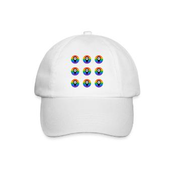 Feministische Ikonen - Regenbogenflagge - Baseballkappe - Weiß/Weiß - Vorne