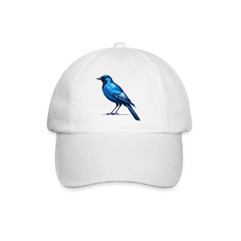 Corbeau bleu - Oiseau Sticker - Casquette classique - blanc/blanc - Devant