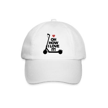 Oh, how I love it! E-Scooter, Electric Scooter - Baseball Cap - white/white - Front