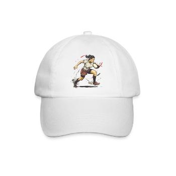 Female rugby player - Baseball Cap - white/white - Front