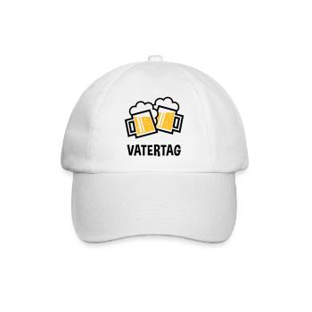 Vatertag (Bier Prosit / Bayrische Bierkrüge / 2C) - Baseballkappe - Weiß/Weiß - Vorne