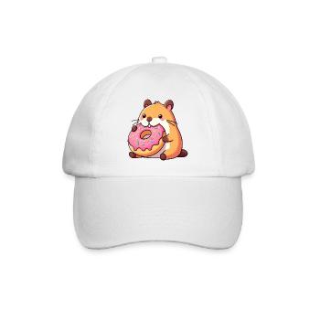 Mignon Capybara Hamster Cochon d’Inde Beignet - Casquette classique - blanc/blanc - Devant