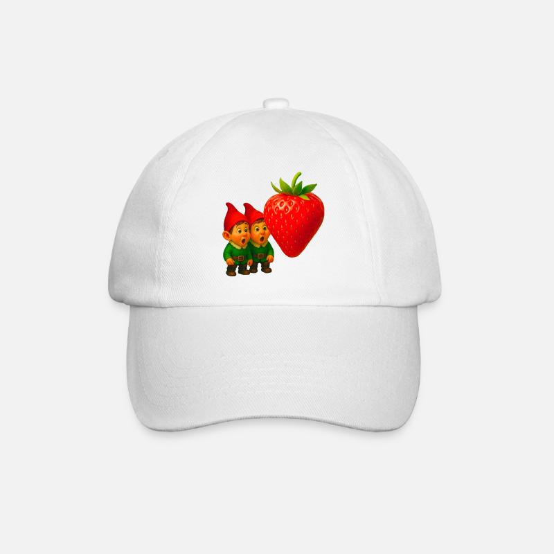 Gnomes et fraise - Casquette classique - blanc/blanc