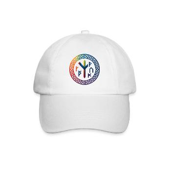 WPAP Polygon Style - Mythic Rune Ring - Baseball Cap - white/white - Front
