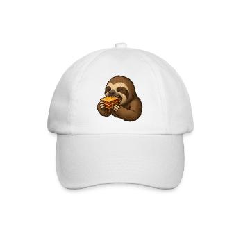 Sloth Lasagna Food Enjoyment Lazy - Baseball Cap - white/white - Front