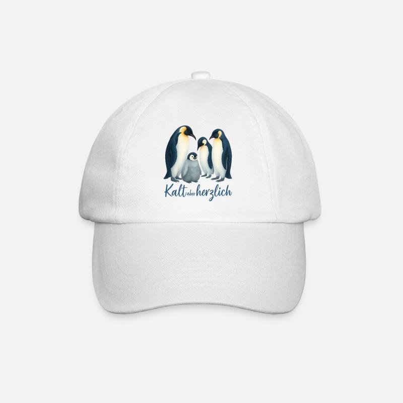 Manchots bleus d’hiver - Casquette classique - blanc/blanc