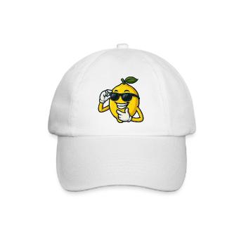 Cool Cartoon Citron avec des lunettes de soleil Drôle - Casquette classique - blanc/blanc - Devant
