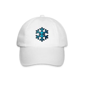 WPAP Polygon Kawaii Style Toy Snowflake - Baseball Cap - white/white - Front