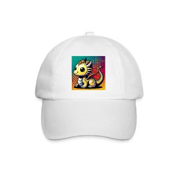 Drache - Baseballkappe - Weiß/Weiß - Vorne