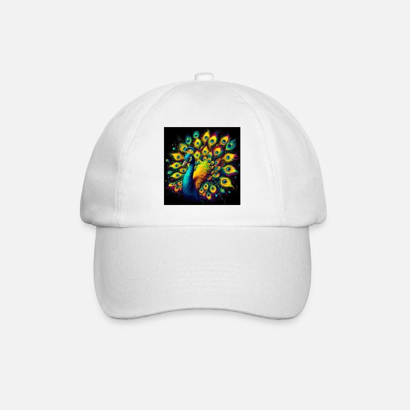 peacock - Baseball Cap - white/white