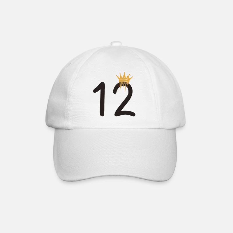 12 - Baseballkappe - Weiß/Weiß