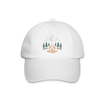 Aventure en montagne avec feu de camp - Casquette classique - blanc/blanc - Devant