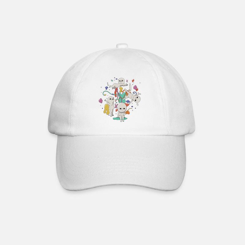 hallucination - Baseball Cap - white/white