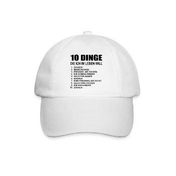 Gaming 10 Things I Want Gamer Games Gamer - Baseball Cap - white/white - Front
