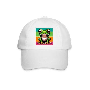 frog - Baseball Cap - white/white - Front