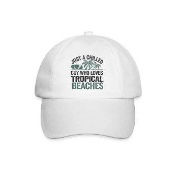 Chilled Tropical Beach Lover, Holidays  - Baseball Cap - white/white - Front