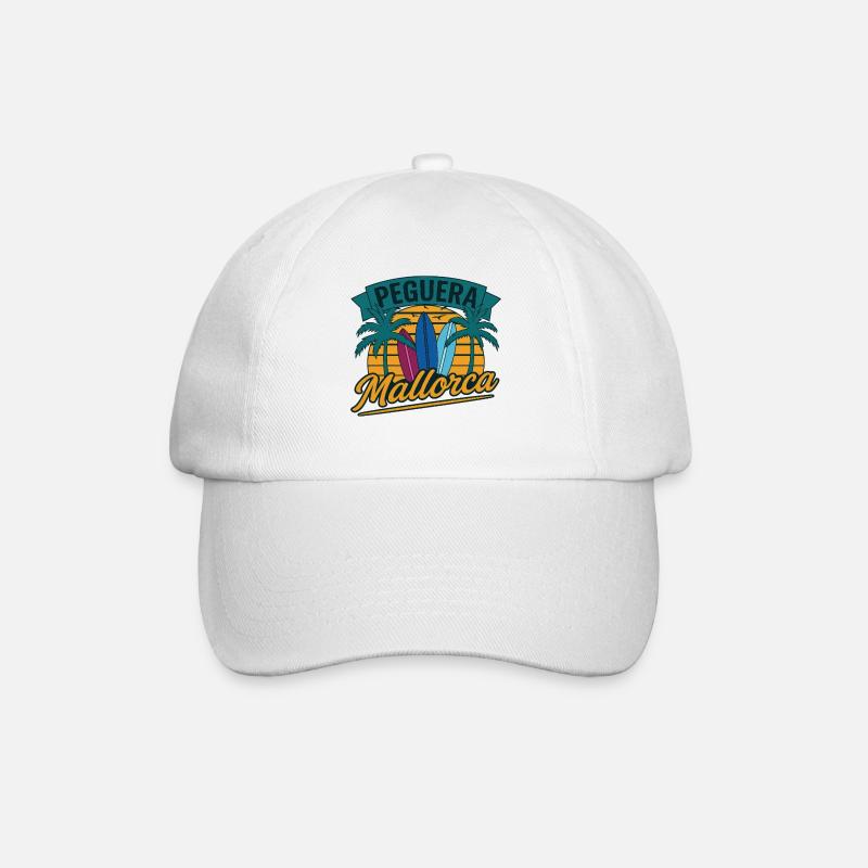 Peguera Mallorca - Baseball Cap - white/white
