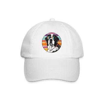 Cooler Hund mit Sonnenbrille  - Baseballkappe - Weiß/Weiß - Vorne