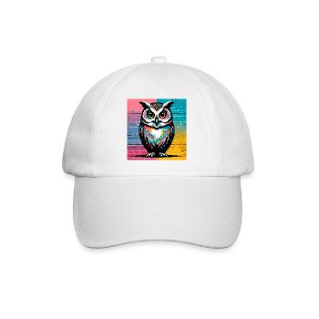 owl - Baseball Cap - white/white - Front