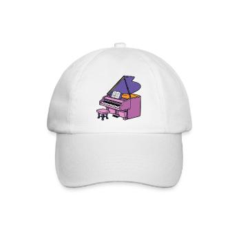 Piano Grand Piano - Baseball Cap - white/white - Front