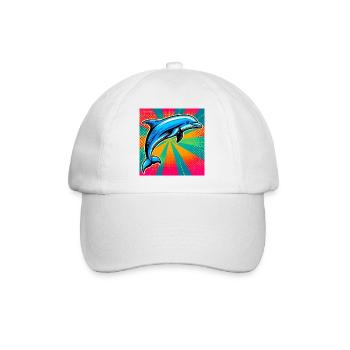 dolphin - Baseball Cap - white/white - Front