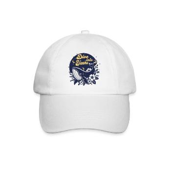 Eintauchen in Träume - Baseballkappe - Weiß/Weiß - Vorne