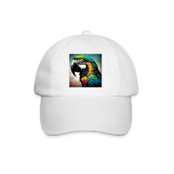 Papagei - Baseballkappe - Weiß/Weiß - Vorne