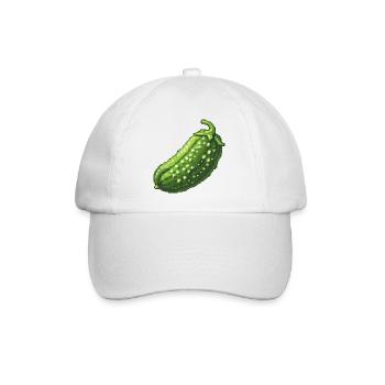 Pixel Cucumber Retro Green - Baseball Cap - white/white - Front
