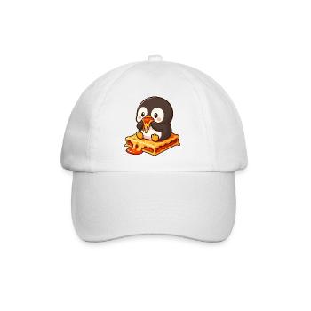 Mignon dessin animé pingouin lasagne alimentation fantaisiste - Casquette classique - blanc/blanc - Devant