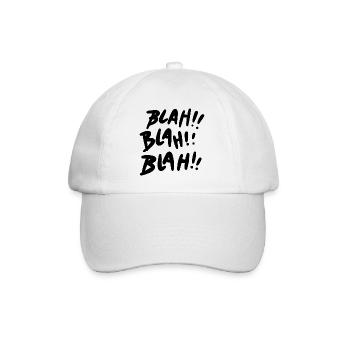 Blah Blah Blah schwarz Statement - Baseballkappe - Weiß/Weiß - Vorne