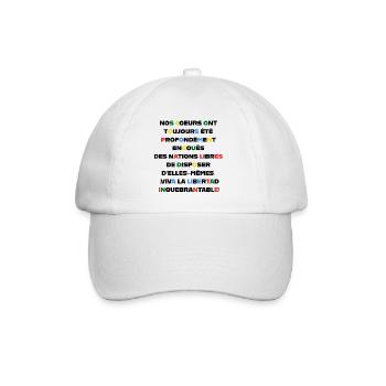 VIVE LA LIBERTÉ - Casquette classique - blanc/blanc - Devant