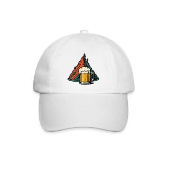 Bierberg Alpine scenery - Baseball Cap - white/white - Front