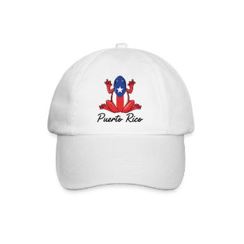 Puerto Rican Coqui Frog Puerto Rico - Baseball Cap - white/white - Front