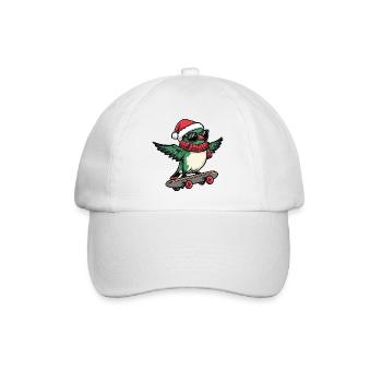 Kolibri Vogel Weihnachten Lustig - Baseballkappe - Weiß/Weiß - Vorne