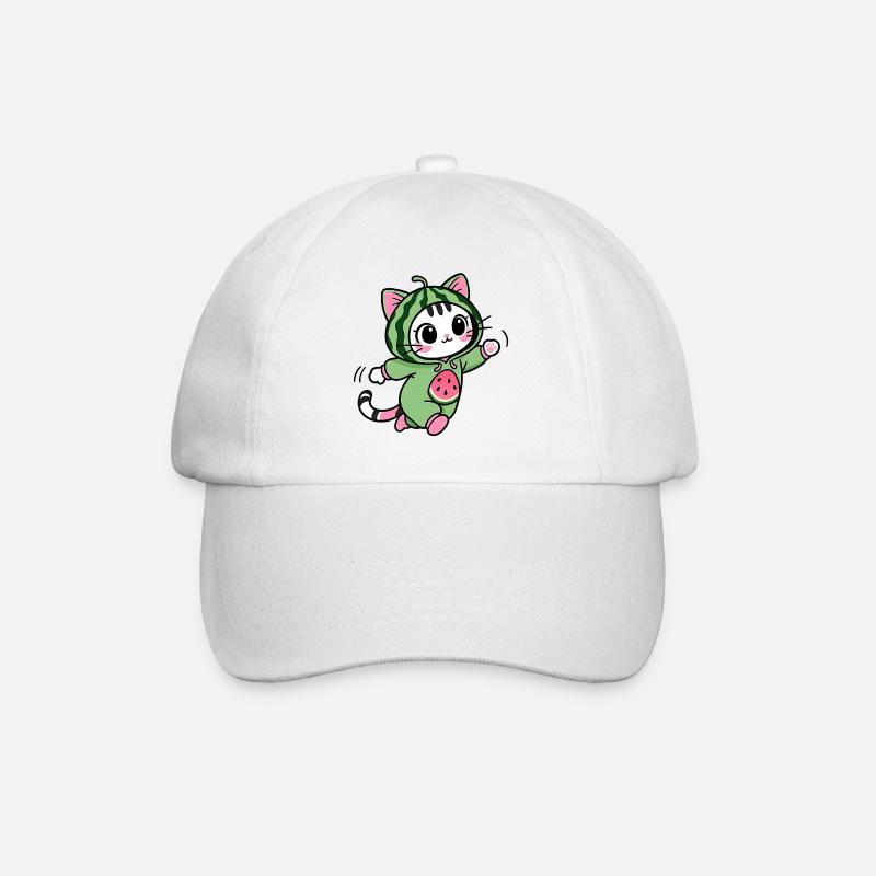 Chat Mignon en Hoodie Pastèque - Casquette classique - blanc/blanc