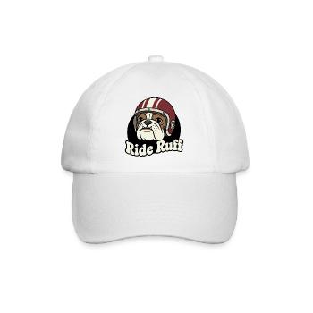 Ride Ruff Bulldog Helmet Design - Baseball Cap - white/white - Front