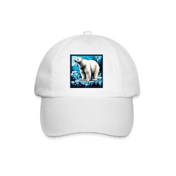 ours blanc - Casquette classique - blanc/blanc - Devant