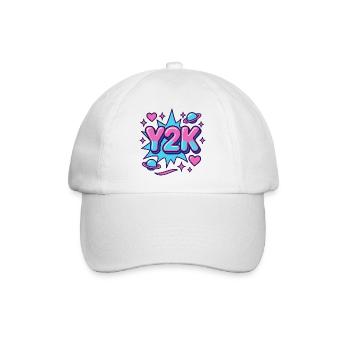 Y2K Retro Design - Baseball Cap - white/white - Front