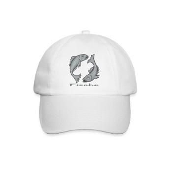 Sternzeichen Fische - Baseballkappe - Weiß/Weiß - Vorne