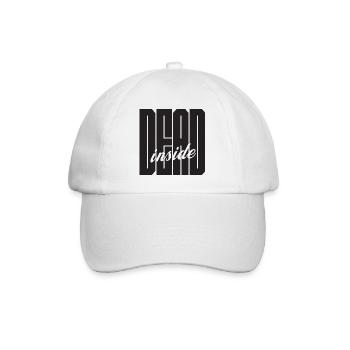Dead Inside fettes Logo - Baseballkappe - Weiß/Weiß - Vorne