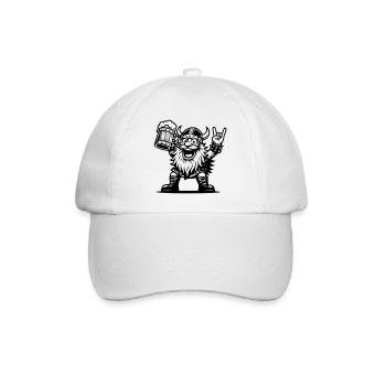 A bearded and festive rocker holding his beer - Baseball Cap - white/white - Front