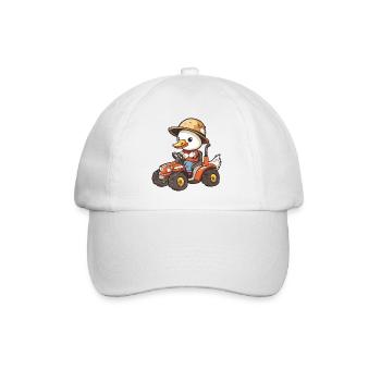 Goose Tractor Farmer - Baseball Cap - white/white - Front
