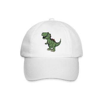 Dinosaurier  - Baseballkappe - Weiß/Weiß - Vorne
